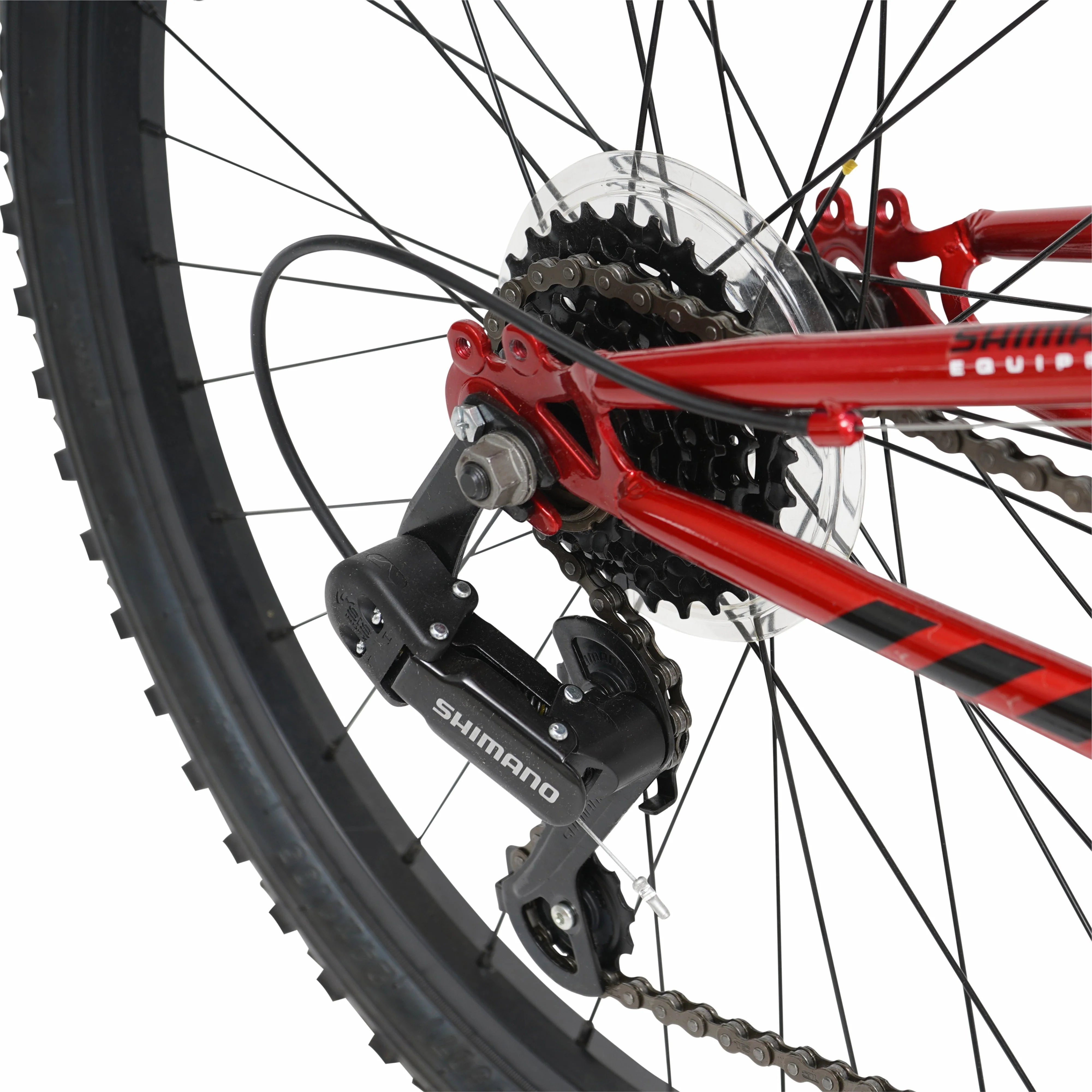 Hyper Bicycle 24" Shocker Mountain Bike, Kids, Red and Black