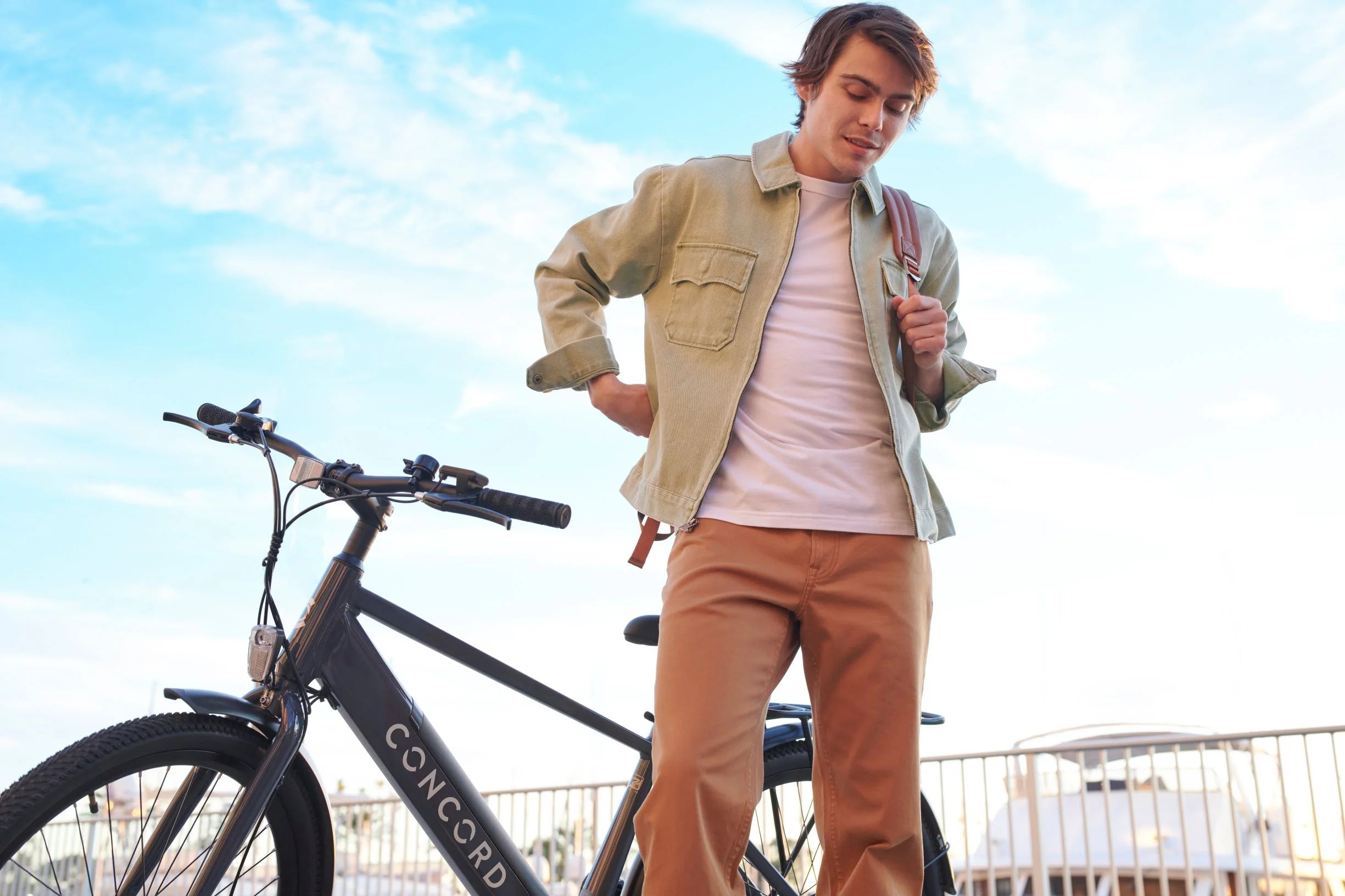 Concord 27.5" Step - Over Electric Commuter Bike, 36V, Gray, Fits Riders 5'1" - 6'1", Adult, Unisex