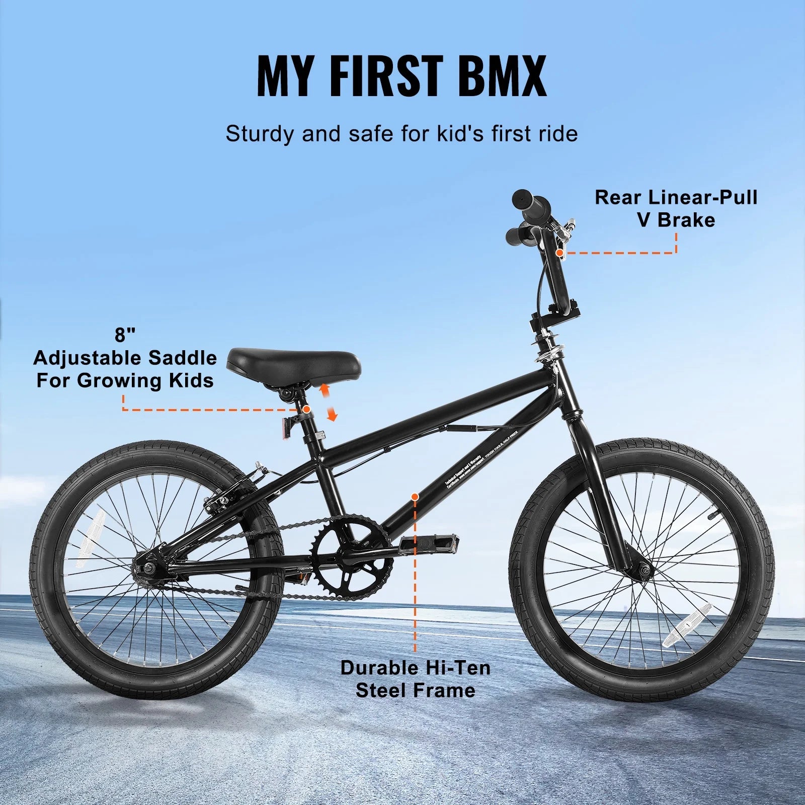 KFFKFF BMX Cycle, Freestyle Bike with 20 - Inch Wheels, BMX Racing Cycle with 360° Rotator and Four Pegs, Suitable for Novice to Skilled Riders, BMX Bikes for Teens and Adults
