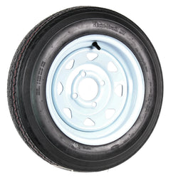 Ecustomrim 2 - Pack Trailer Tires on Rims 4.80 - 12 480 - 12 4.80 x 12 Load B 4 Lug White Wheel