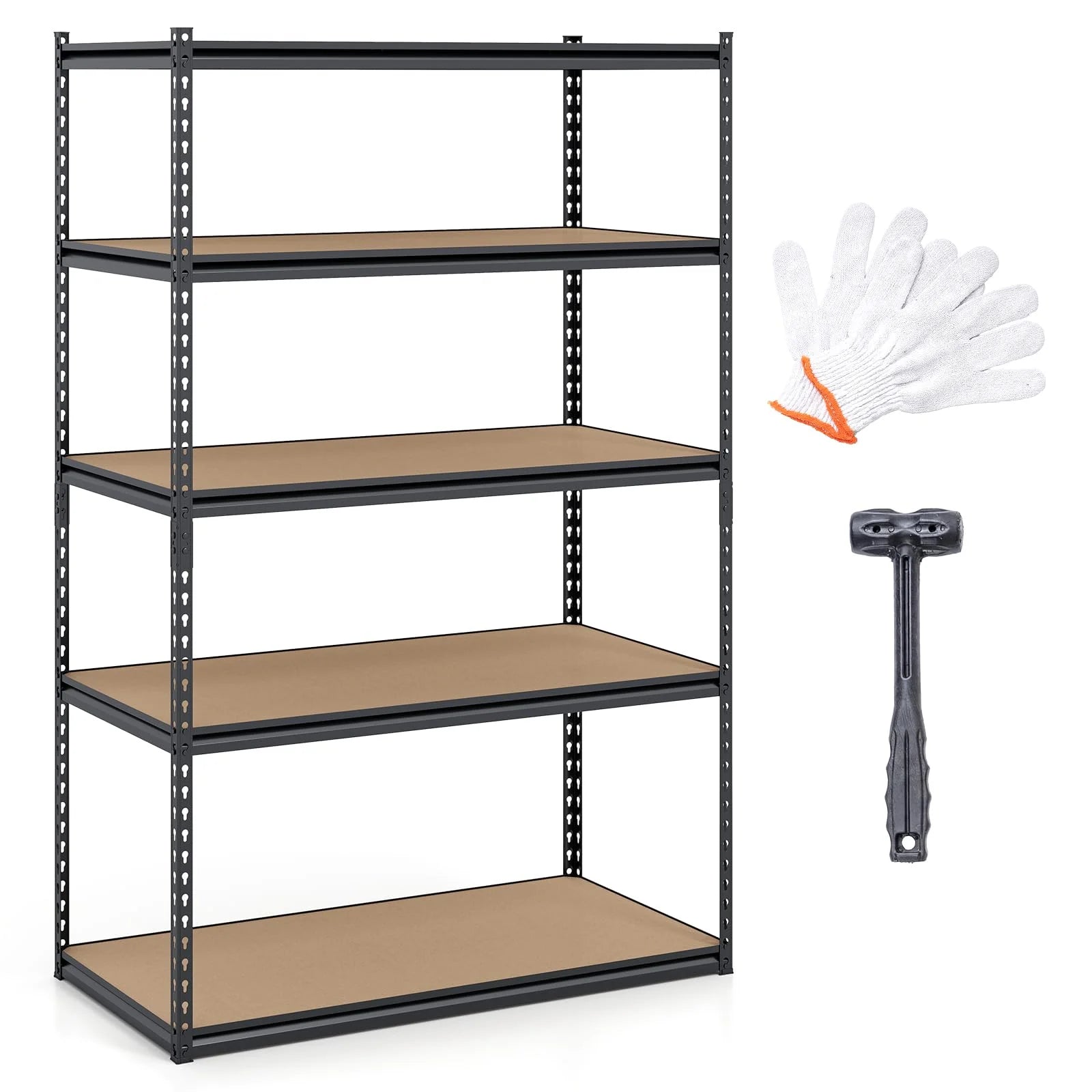 Giantex 5-Tier Metal Storage Shelves w/Adjustable Utility Rack (48" W x 24" D x 72" H)