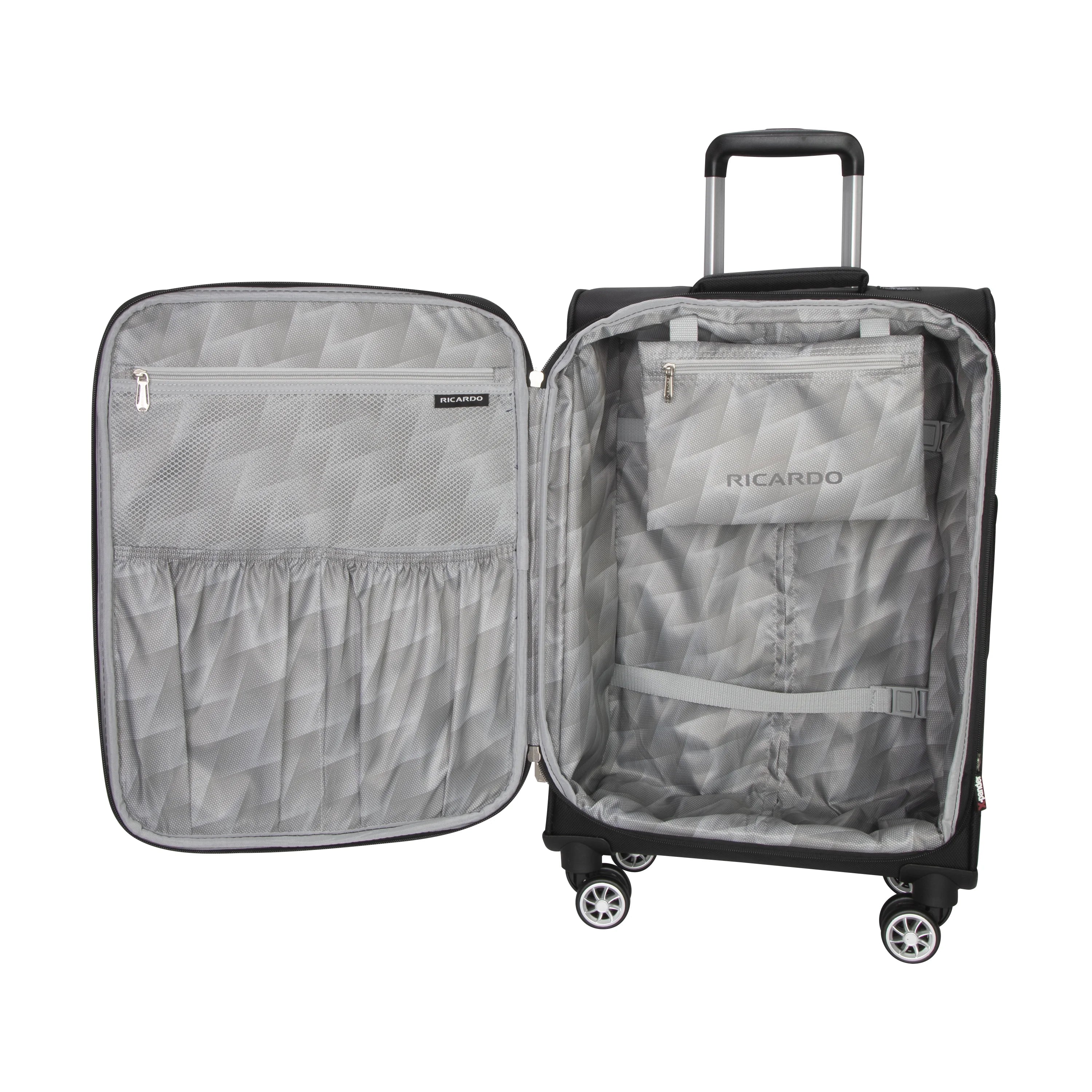 Ricardo Beverly Hills Solvang 2.0 Softside 32" Expandable Checked Spinner Luggage, Adult, Black