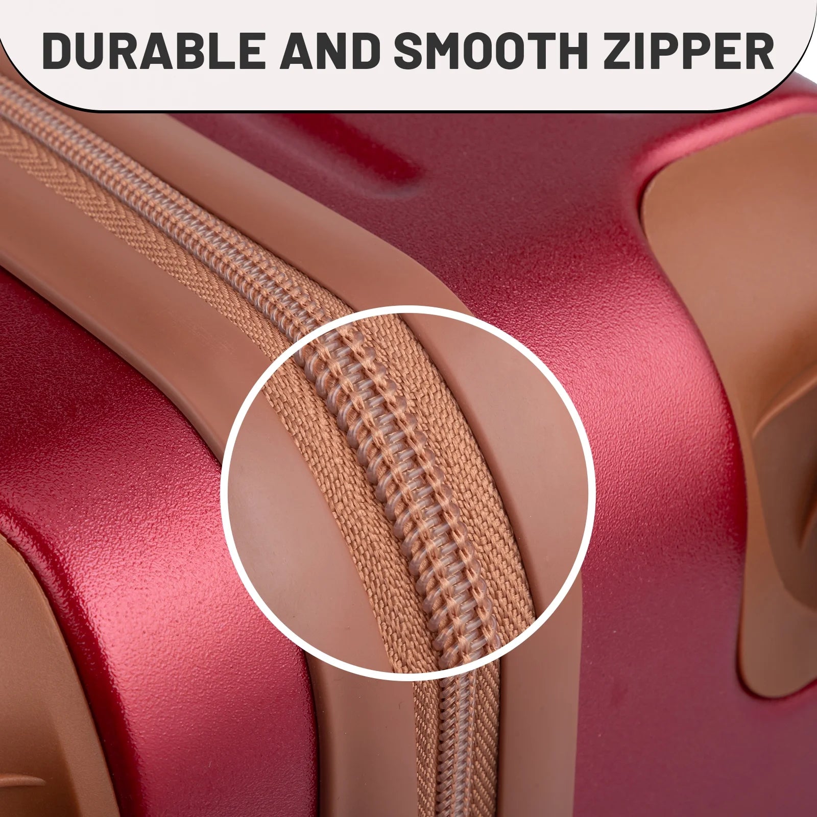 Zimtown Luggage 3 Piece Set Suitcase ABS Hardside Lightweight with TSA Lock Spinner Wheels, Beige