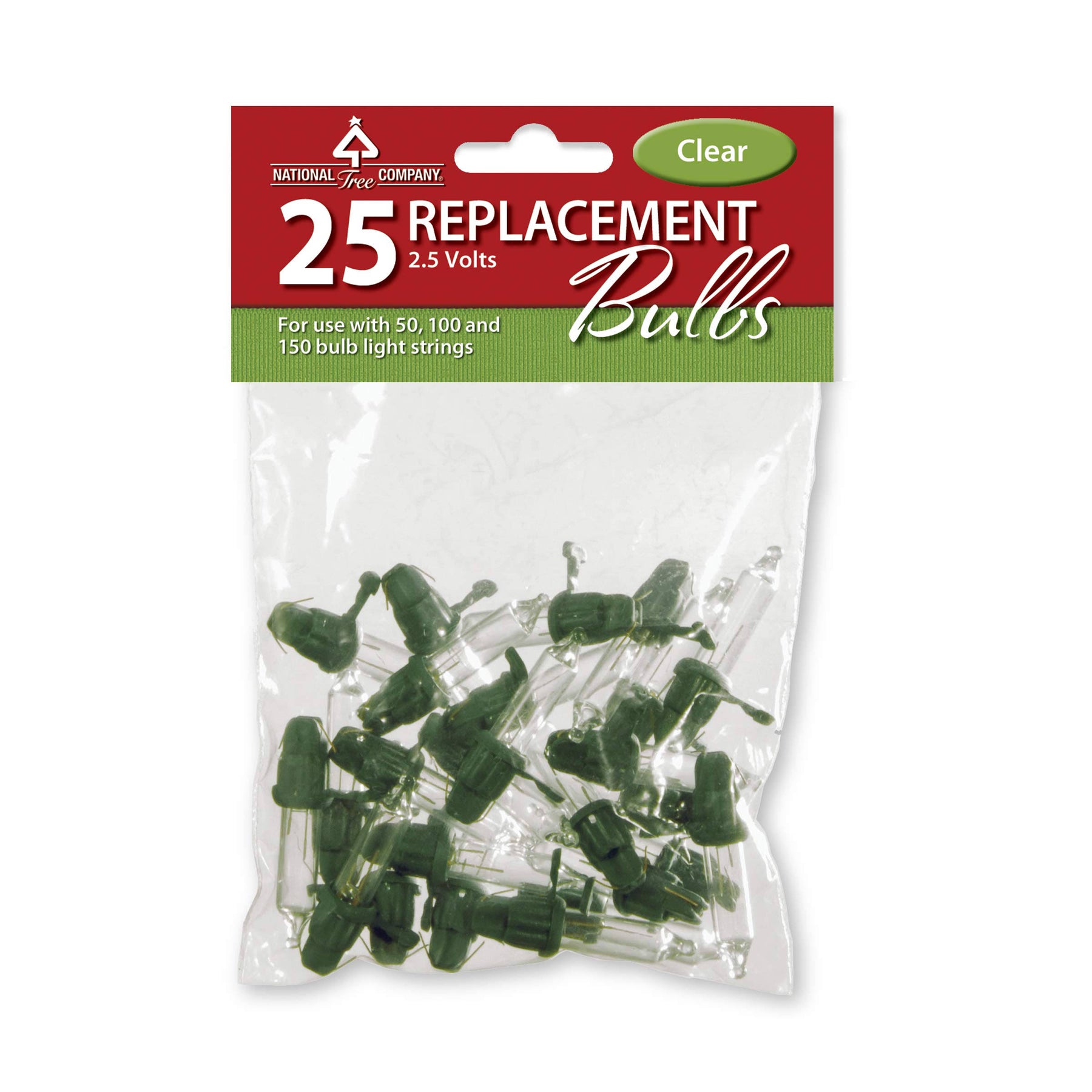 National Tree Company Replacement Bulbs 25 Clear