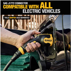 DEWALT Level - 2 Portable Electric Vehicle EV Charger up to 16 Amps, 120 - 240 - Volt AC 3.8 KW, 25 Ft. Cable, Weatherproof