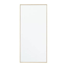 Wood Wall Rectangle Wall Mirror with Thin Frame Gold - Olivia & May