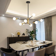 Glenarm 8-Light Modern Sputnik Sphere Chandelier Finish: Black/Gold