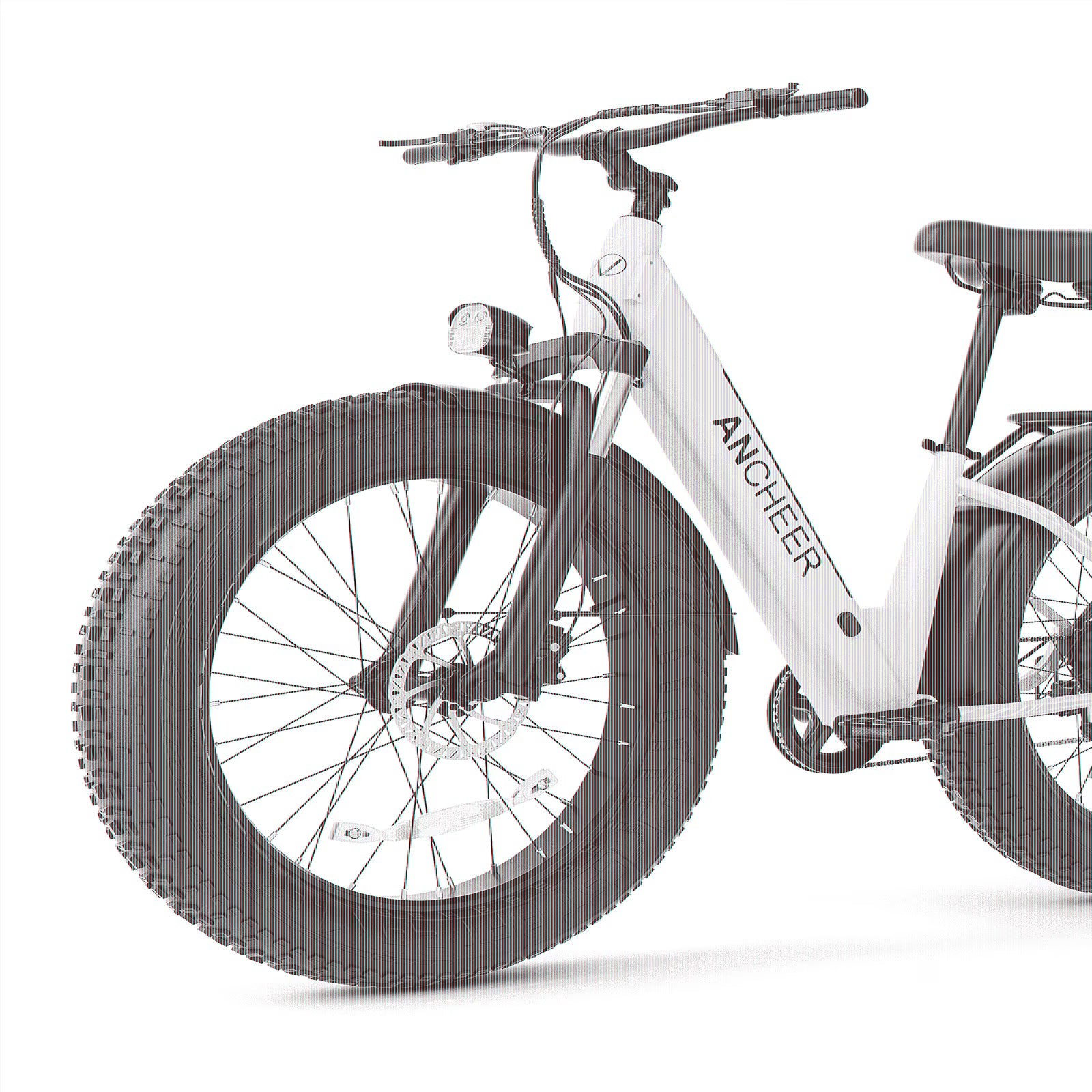 ANCHEER Electric Bike for Adults, 750W Ebike, 28MPH 60miles Electric Mountain Bike, 26" Fat Tire Electric Bicycle with 48V 15AH Battery, Rear Rack, Lockable Suspension Fork, 7 Speed, UL2849