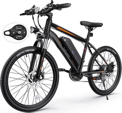 Totguard Electric Bike for Adults, 26" Ebike 350W Adult Electric Bicycles, Electric Mountain Bike with 36V 10.4ah Battery, Suspension Fork, Shimano 21 Speed Gears