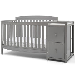 Delta Children Mason 6 - in - 1 Convertible Crib and Changer. Gray