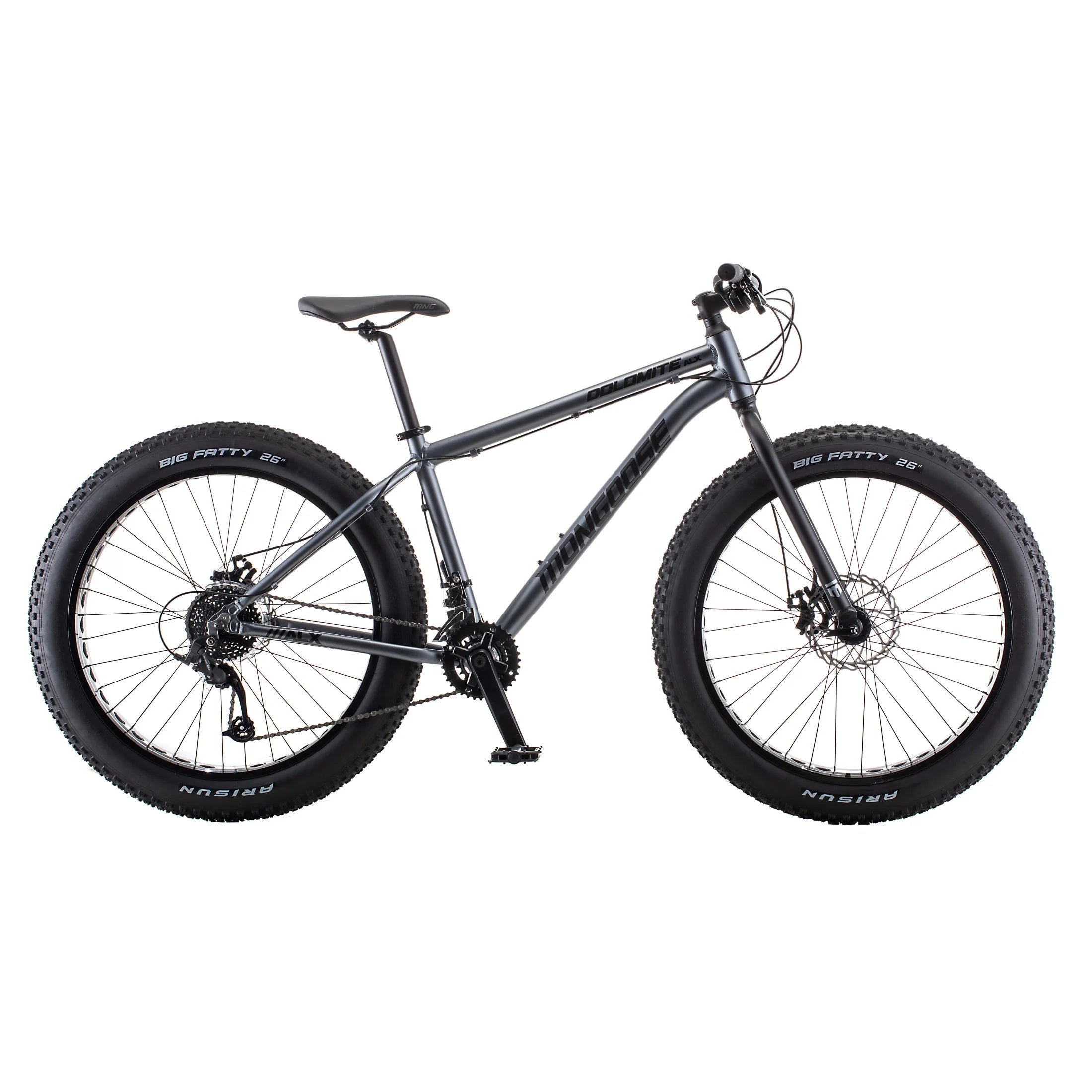 26" Mongoose Dolomite ALX Unisex Fat Tire Mountain Bike, Gray, Ages 12+