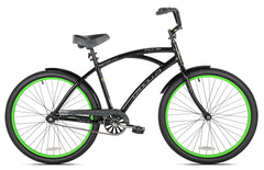26" Kent la Jolla Cruiser Men'S Bike, Adult Ages 13+, Black/Green