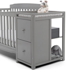 Delta Children Mason 6 - in - 1 Convertible Crib and Changer. Gray