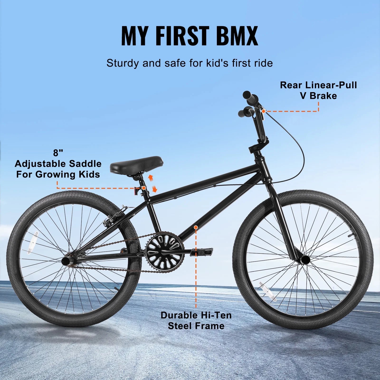 KFFKFF BMX Cycle, Freestyle Bike with 20 - Inch Wheels, BMX Racing Cycle with 360° Rotator and Four Pegs, Suitable for Novice to Skilled Riders, BMX Bikes for Teens and Adults