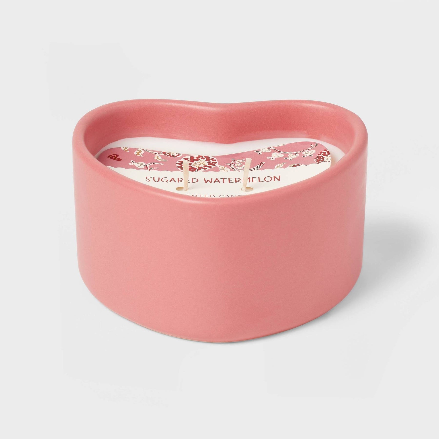 Threshold Accents | Target Threshold Sugared Watermelon Ceramic Heart Shaped Candle | Color: Pink | Size: 8oz | Dealswithtiff's Closet