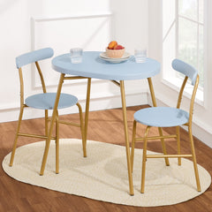 Best Choice Products 3 - Piece Modern Oval Dining Table Set, Small Kitchen Dinette W/ 2 Chairs - Black/Black