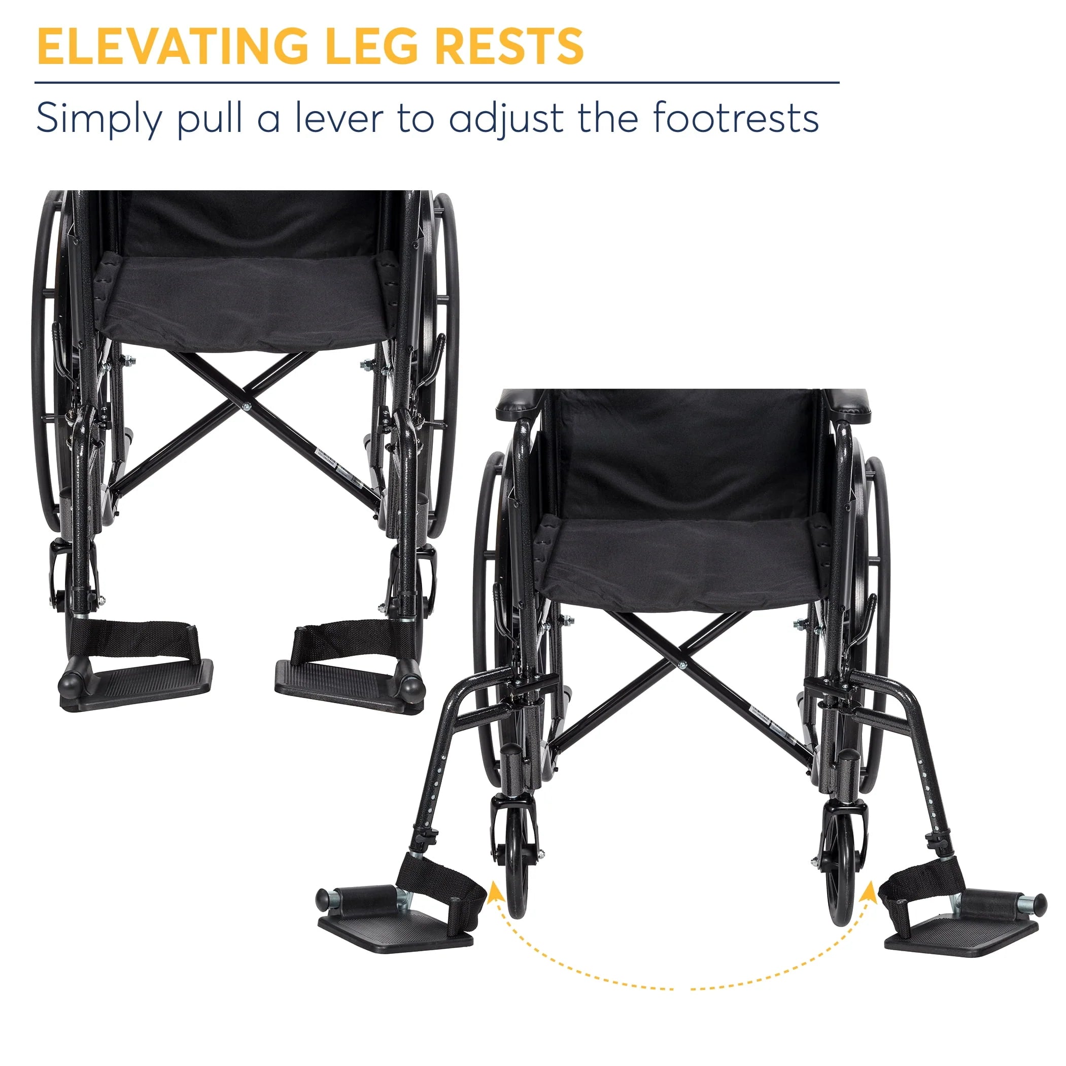Silver Sport 1 Wheelchair with Full Arms and Swing Away Removable Footrest