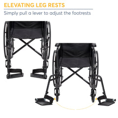 Silver Sport 1 Wheelchair with Full Arms and Swing Away Removable Footrest