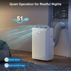 15000 BTU Inverter Portable Air Conditioner, 4-in-1 Smart WiFi AC Unit with Heat, Dehumidifier, Fan, Auto Swing & Window Kit, Cools Up to 750 Sq.Ft