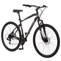 Schwinn 700c Glenwood Hybrid Bike, Adults +14 Years, Black, 21 Speeds