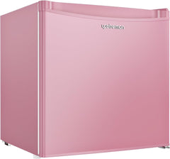 Upstreman 1.7 cu ft Mini Fridge with Freezer Single Door Compact Refrigerator, Low Noise, Energy Saving, Adjustable Temperature, Reversible Door, for Home Office Dorm, Black FR17