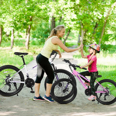 Ecarpat 26 in Mountain Bike Adults Womens Mountain Bicycles with Dual Disc Brakes Shimano 21 - Speed Full Suspension MTB Bicycles for Outdoor Commuting Exercise, Multi Colors