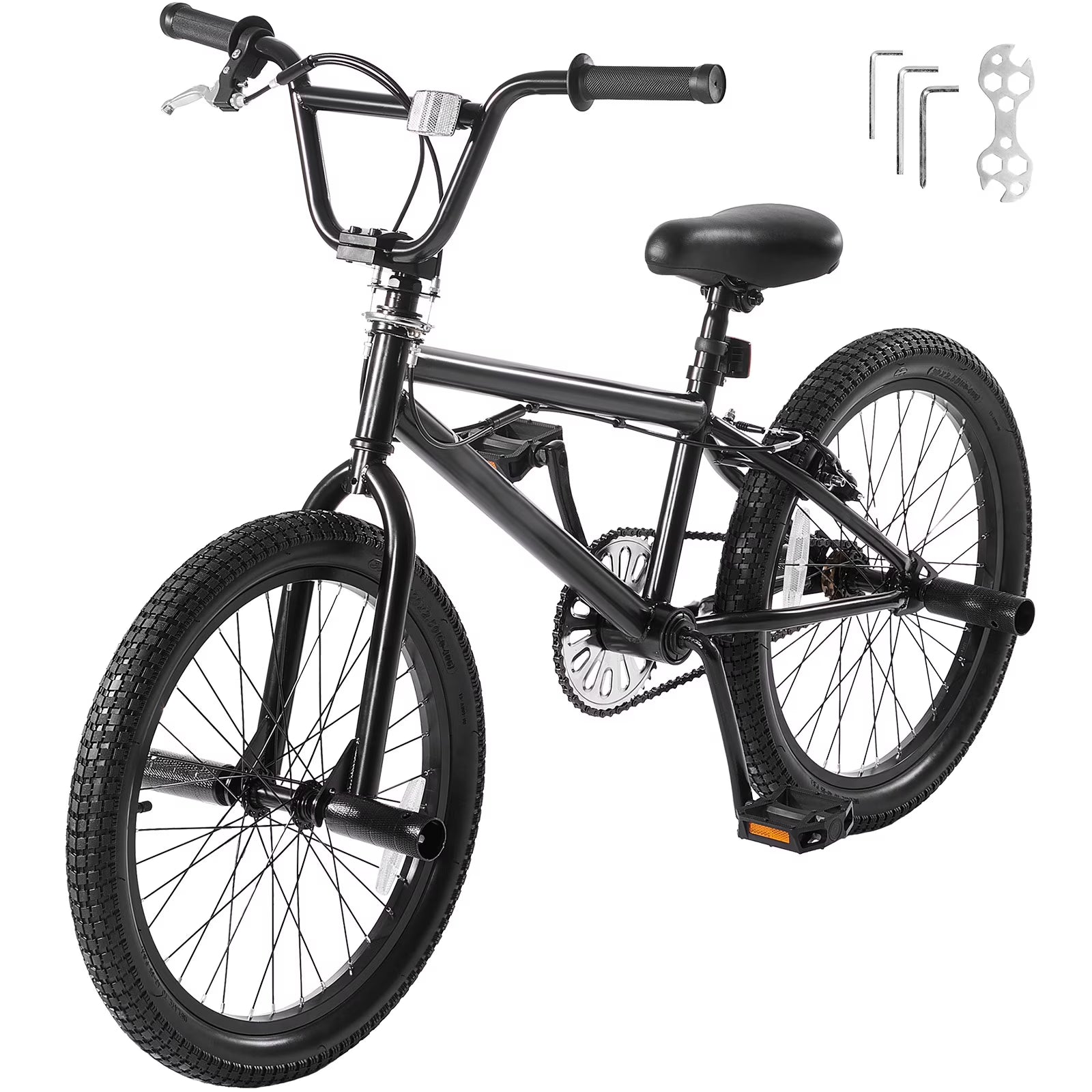 KFFKFF BMX Cycle, Freestyle Bike with 20 - Inch Wheels, BMX Racing Cycle with 360° Rotator and Four Pegs, Suitable for Novice to Skilled Riders, BMX Bikes for Teens and Adults