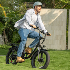 Electric Bike for Adults, 745W Peak Motor Ebike, 48V 13ah Removable Battery, 20MPH, 80 Miles Max, 20" Fat Tire Electric Bicycle with Colorful Display, All - Terrain E - Bike for Adults and Teens