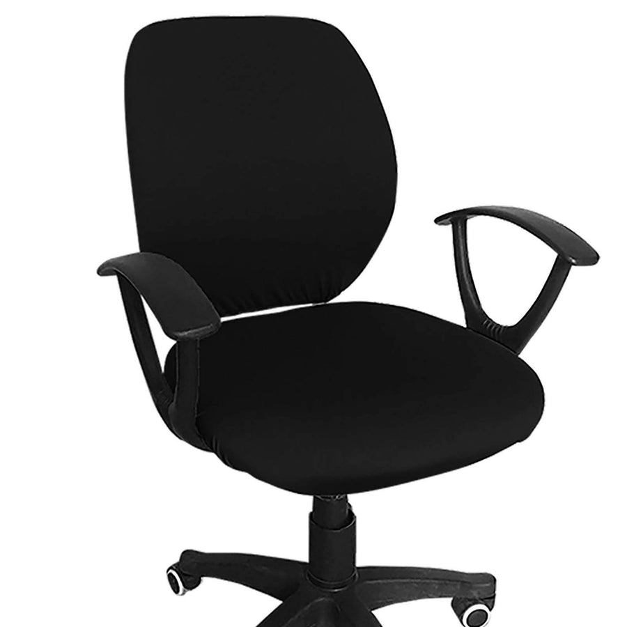 Melaluxe Computer Office Chair Cover - Protective & Stretchable Universal Chair Covers Stretch Rotating Chair Slipcover (Black)