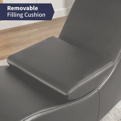 MUZZ Yoga Chair, Curved Yoga Chaise Lounge for Adults Stretching Exercising Relaxing, Chaise Lounge Chair with Adjustable Mats for Living Room Apartment Indoor(Dark Grey)