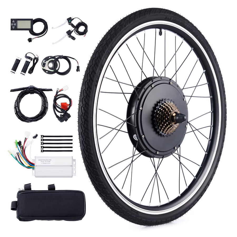 Viribus Electric Bike Conversion Kit 26" Rear Wheel 1000W Hub Motor LCD Ebike DIY Set