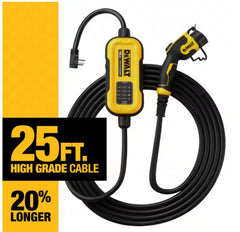 DEWALT Level - 2 Portable Electric Vehicle EV Charger up to 16 Amps, 120 - 240 - Volt AC 3.8 KW, 25 Ft. Cable, Weatherproof