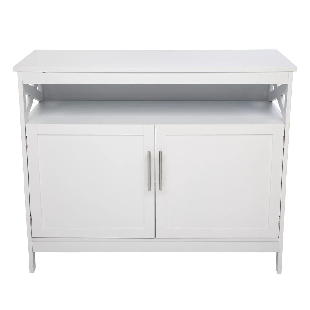 Ktaxon Kitchen Storage Sideboard Dining Buffet Server Cabinet Cupboard, Free Standing Storage Chest Cabinets and Shelf, White