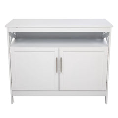Ktaxon Kitchen Storage Sideboard Dining Buffet Server Cabinet Cupboard, Free Standing Storage Chest Cabinets and Shelf, White