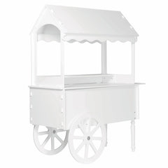 Candy Cart for Party - Candy Cart Display Stand with Wheels for Party - Dessert Cart - Decorated Wood Candy Cart with Wheels for Birthdays Wedding - Easy to Assemble Vintage Candy Cart on Wheels