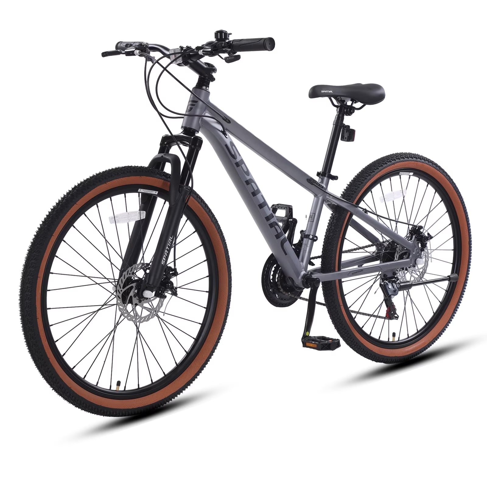 SPATIAL 24/26/27.5/29 in Mountain Bike, 8/21 Speed Lightweight Aluminum Magensium Frame Mountain Bicycle, Fits Men Women Teenagers Adult Disc Brake MTB Bicycle
