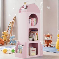 Pirecart Kids Bookshelf 3 - Tier Wooden Kids Bookcase with Toy Storage for Bedroom, Playroom, Nursery, Blue