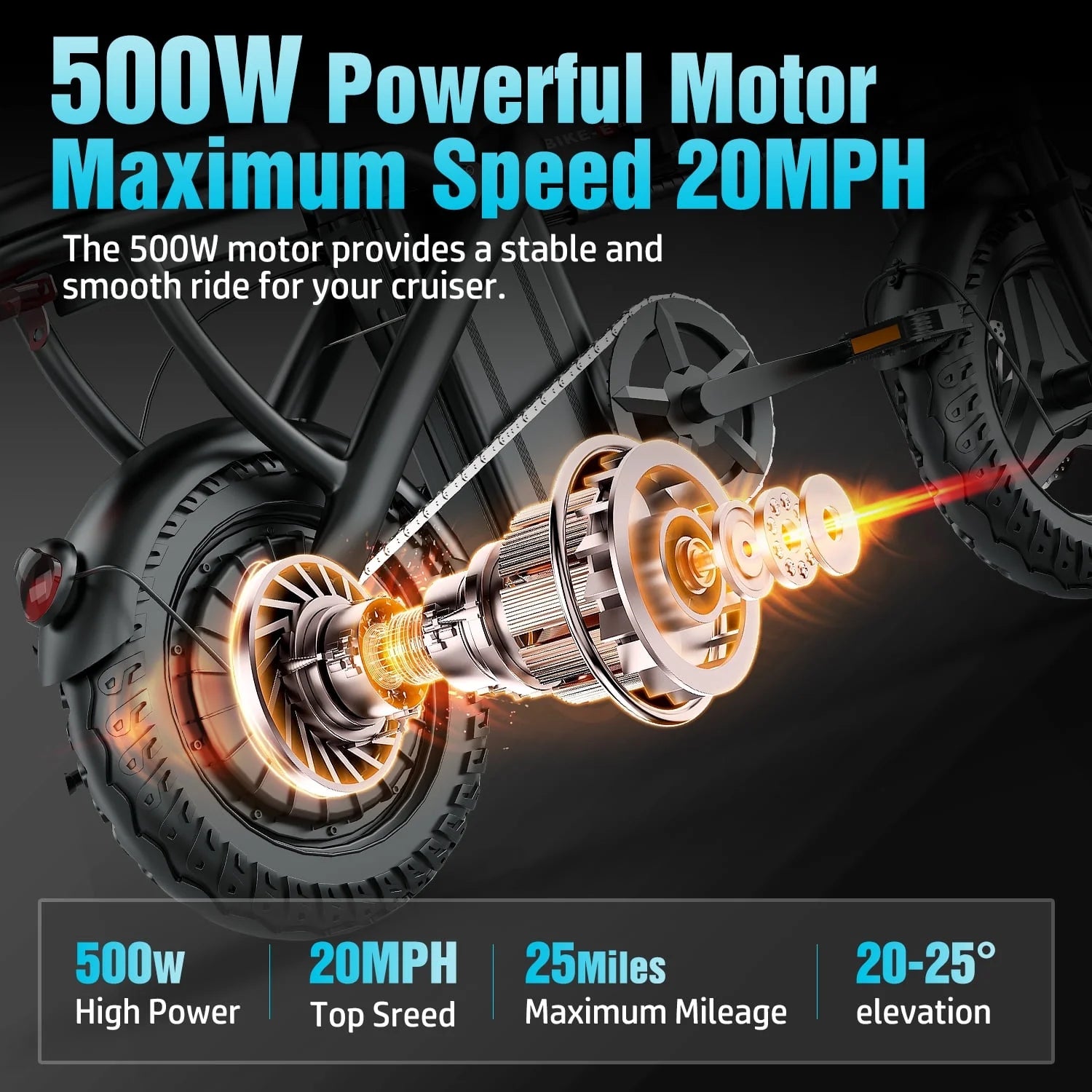 14" Electric Bike with Dual Front Suspension，500w Folding Ebike, up to 25miles 20MPH, 48V Removable Lithium - Battery, Stylish 14" Foldable Commuting Electric Bicycle for Women & Men