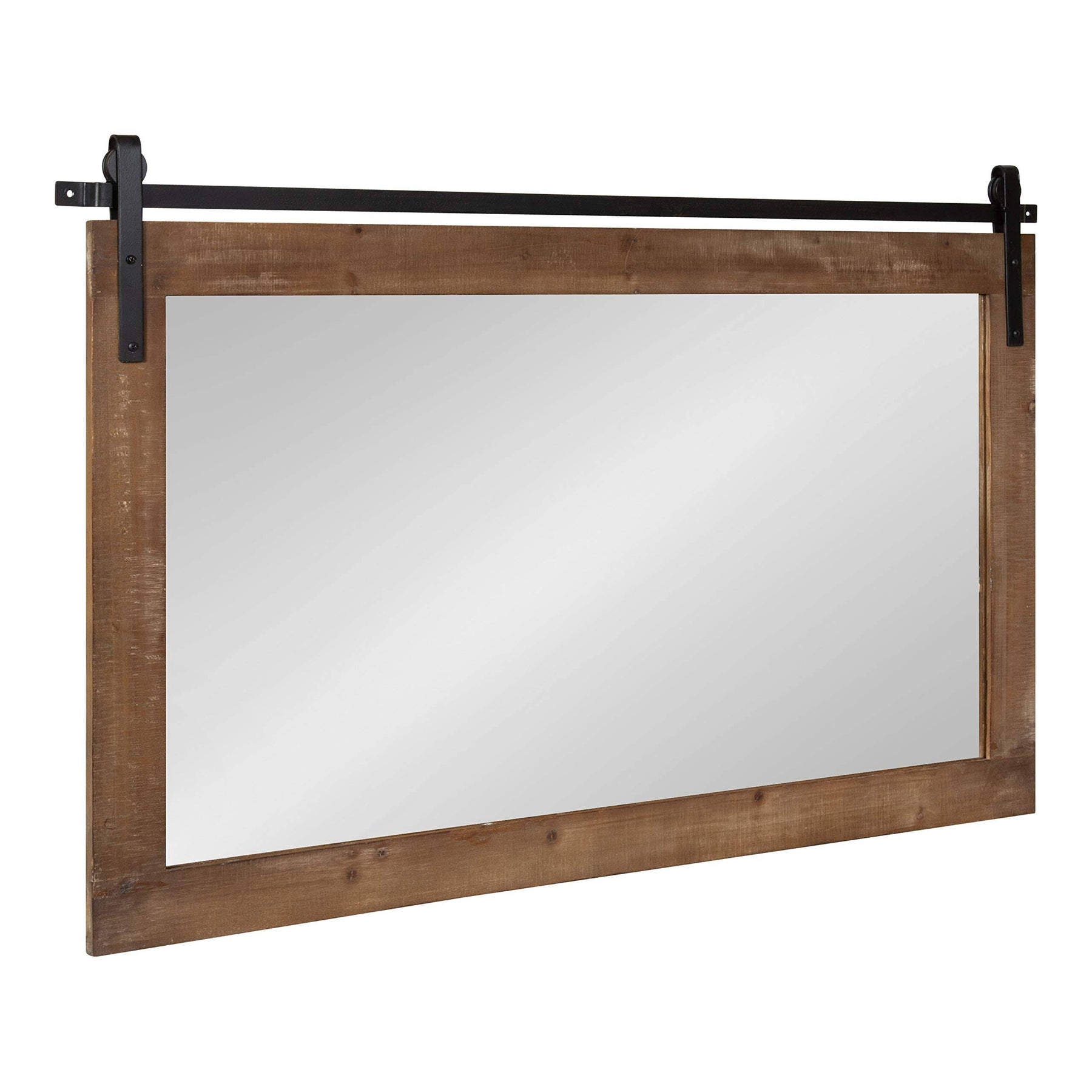 Kate and Laurel Cates Rustic Wall Mirror (Rustic Brown - 40x26)