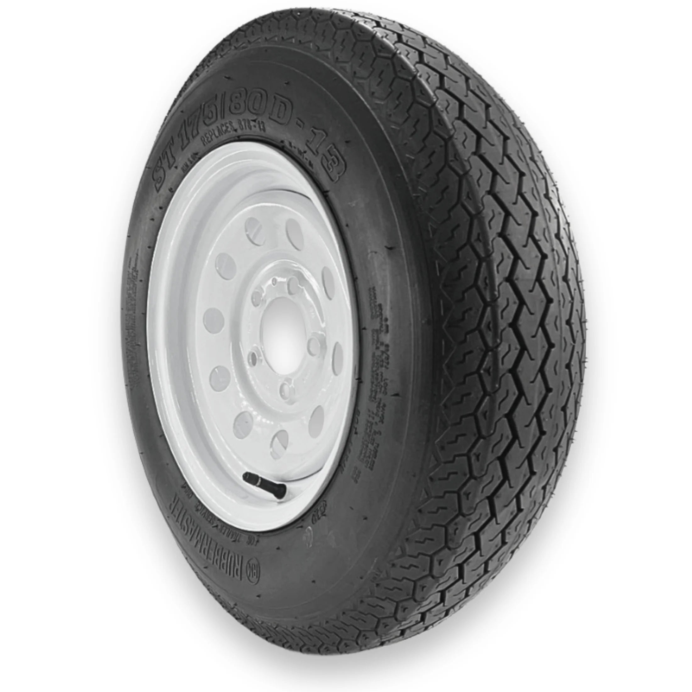 Rubbermaster B78 - 13 (ST175/80D13) 6 Ply Highway Rib Tire and 5 on 4.5 Modular