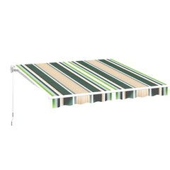 AECOJOY 8.2'×6.5' Manual Retractable Awning Sun Shade, Patio Awning Canopy
