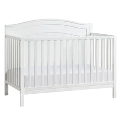 Oxford Baby North Bay 4 - in - 1 Convertible Crib, Snow White, GREENGUARD Gold Certified, Wooden Crib
