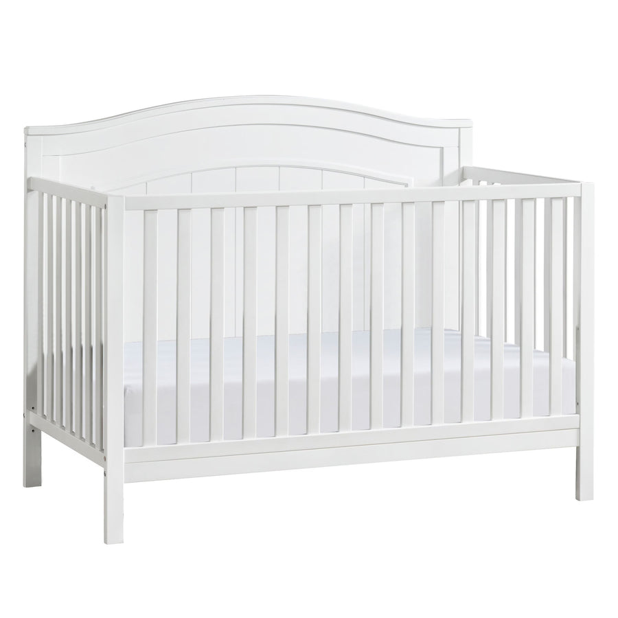 Oxford Baby North Bay 4 - in - 1 Convertible Crib, Snow White, GREENGUARD Gold Certified, Wooden Crib