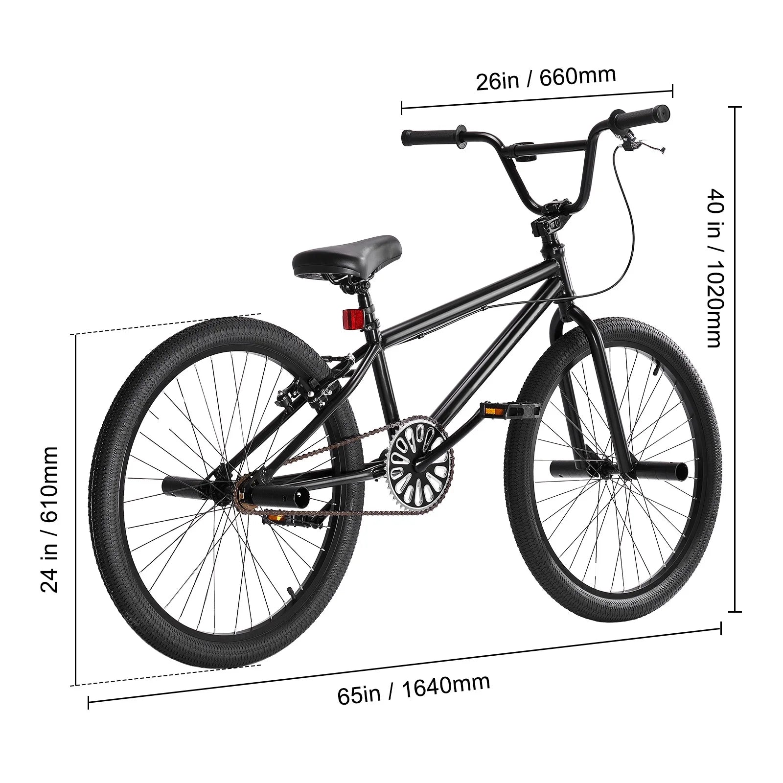 KFFKFF BMX Cycle, Freestyle Bike with 20 - Inch Wheels, BMX Racing Cycle with 360° Rotator and Four Pegs, Suitable for Novice to Skilled Riders, BMX Bikes for Teens and Adults