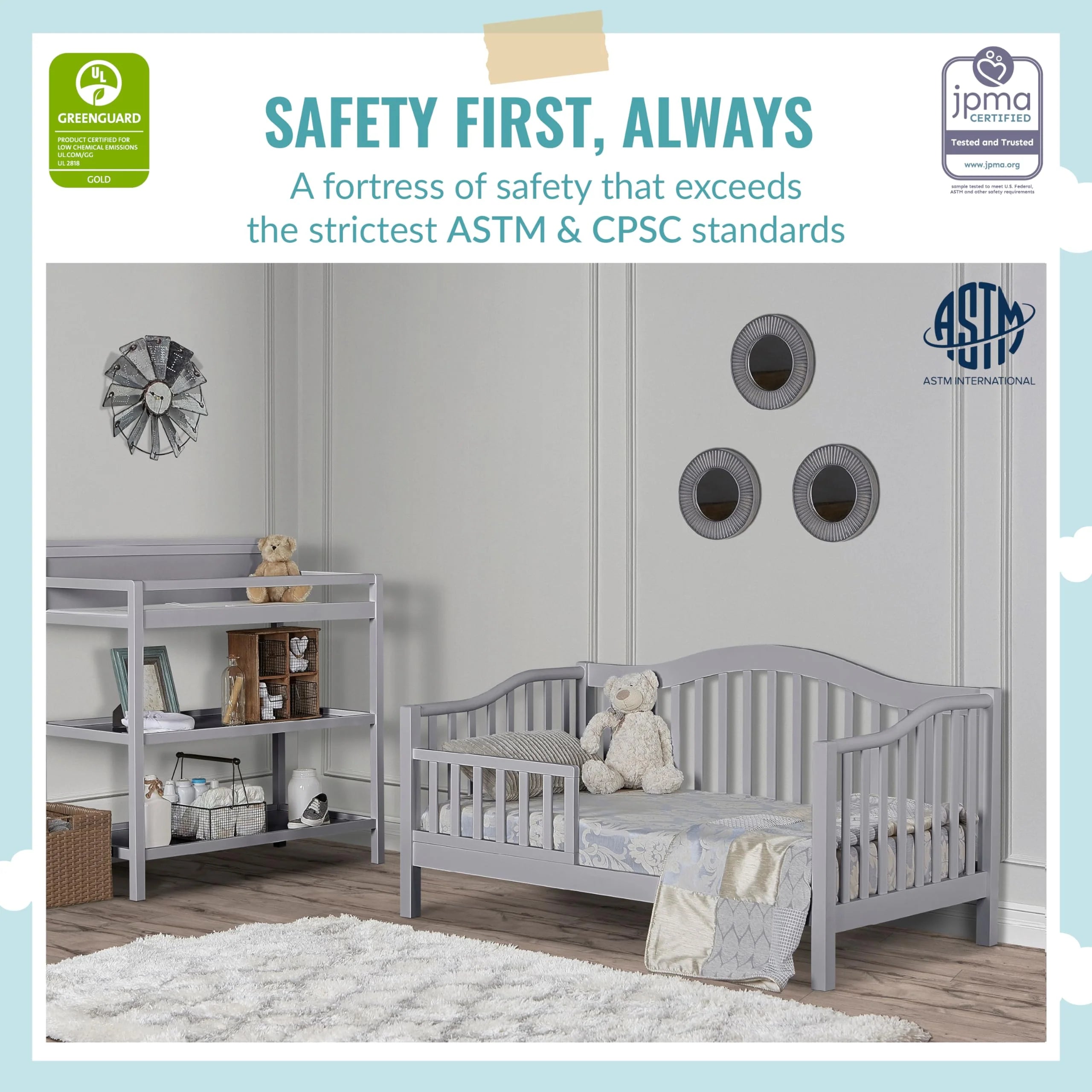 Dream On Me 2-in-1 Breathable Twilight 5 Spring Coil Crib and Toddler Bed Mattress