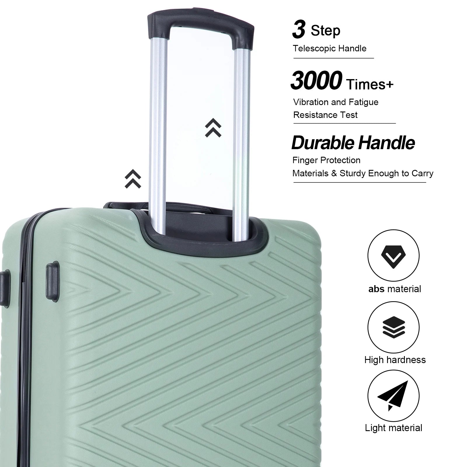 Travelhouse 4 Piece Hardshell Luggage Set Hardside Lightweight Suitcase with TSA Lock Spinner Wheels.(Blue)