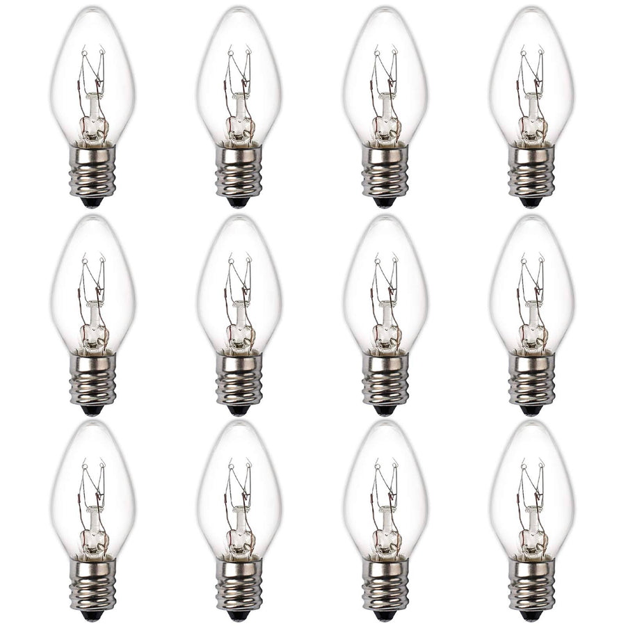 Esslife MKTBA 15 Watt Himalayan Salt Lamp Bulbs, 12Pack Dimmable Rock Salt Night Light Bulbs with E12 Base for Salt Lamps, Scentsy Warmer Wax Diffuser, Candle