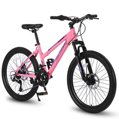 Ecarpat 26 in Mountain Bike Adults Womens Mountain Bicycles with Dual Disc Brakes Shimano 21 - Speed Full Suspension MTB Bicycles for Outdoor Commuting Exercise, Multi Colors