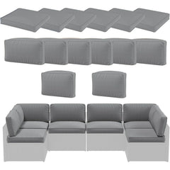 AECOJOY Outdoor Cushions for Patio Furniture 14PCS Outdoor Cushion Covers Replacement Washable with Zipper