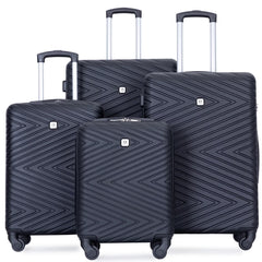 Travelhouse 4 Piece Hardshell Luggage Set Hardside Lightweight Suitcase with TSA Lock Spinner Wheels.(Blue)